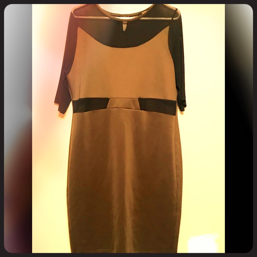 Olive green bodycon mini 14/16